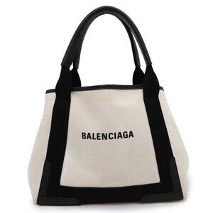 BALENCIAGA Black and White Tote Bag